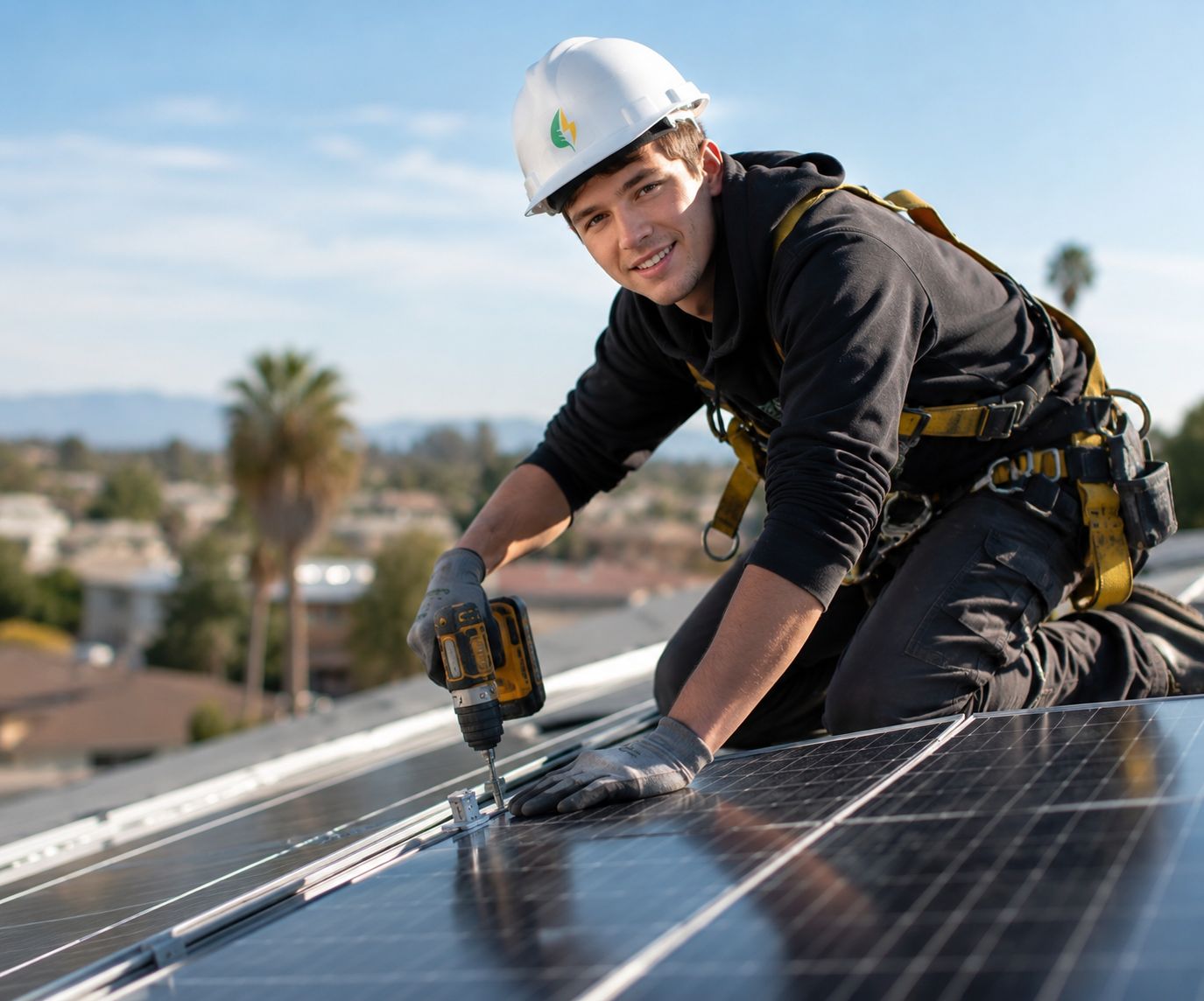 Install Partners Australia team member in branded workwear